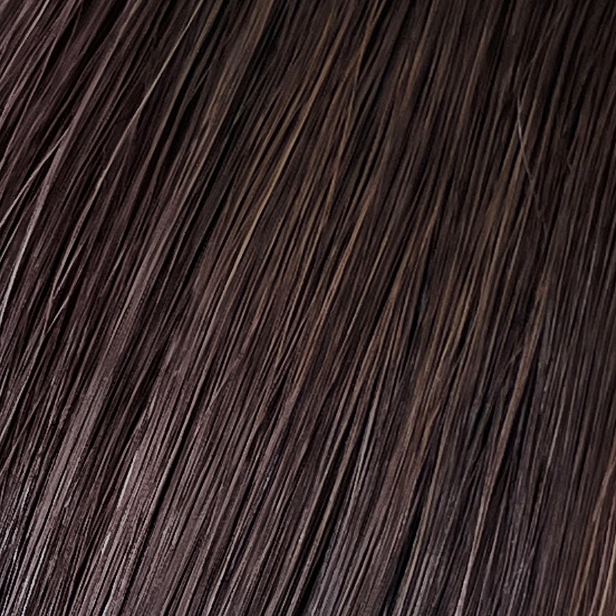 Nightfall is our darkest brown with cool undertones. Envision indulging in a 90% Cocoa Dark Chocolate bar - with zero calories.  Stylist lingo: Natural level 3/4 Harloc Tape-In Extensions are made from ethically sourced, premium, Remy Slavic Hair. These reusable hair extensions can be used to add length, volume, chemical-free colour, or to correct or enhance a haircut. Available in 16 beautiful shades. Combine multiple colours to create a custom colour blend and perfect match.