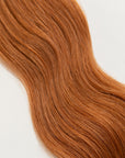 Sandalwood is our brightest copper tone. You want Thingamabobs? You’ll have plenty. Release your inner Ariel.  Stylist lingo: Copper/gold level 7 Harloc Tape-In Extensions are made from ethically sourced, premium, Remy Slavic Hair. These reusable hair extensions can be used to add length, volume, chemical-free colour, or to correct or enhance a haircut. Available in 16 beautiful shades. Combine multiple colours to create a custom colour blend and perfect match.