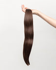 Sage is our medium brown, with golden undertones. This sage doesn’t need to be burned to ward off any bad energy.   Stylist lingo: Natural level 6  Harloc Tape-In Extensions are made from ethically sourced, premium, Remy Slavic Hair. These reusable hair extensions can be used to add length, volume, chemical-free colour, or to correct or enhance a haircut. Available in 16 beautiful shades. Combine multiple colours to create a custom colour blend and perfect match.